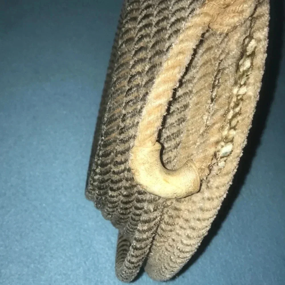 LARAIT ROPE BASKET from Canada with handles vintage